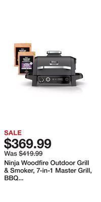 Kohl's Ninja woodfire outdoor grill & smoker, 7-in-1 master grill, bbq smoker & air fryer offer