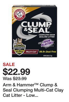 Petsmart Arm & hammer clump & seal clumping multi-cat clay cat litter - low dust offer