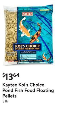 Walmart Kaytee koi's choice pond fish food floating pellets offer