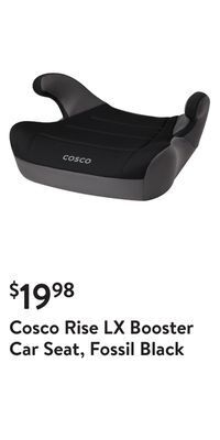 Walmart Cosco rise lx booster car seat, fossil black offer