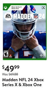 Walmart Madden nfl 24 xbox series x & xbox one offer