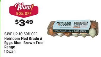 Grocery Outlet Blue brown free range offer