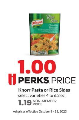 Hy-Vee Knorr pasta or rice sides offer