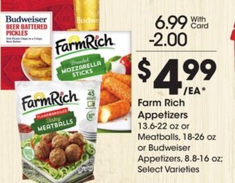 Kroger Farm rich appetizers offer