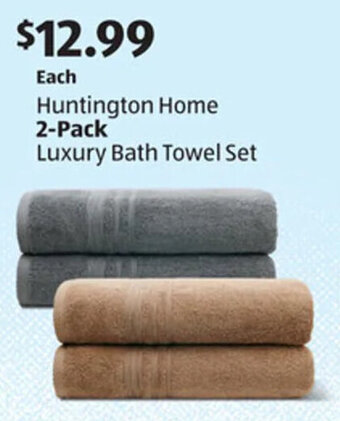 Aldi Huntington Home 2-Pack Luxury Bath Towel Set offer