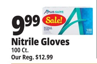 Ocean State Job Lot A+ plus disposable nitrile gloves, 100 count offer
