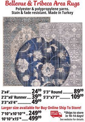 Ocean State Job Lot Bellevue & tribeca area rugs offer