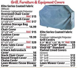 Ocean State Job Lot Grill, furniture & equipment covers offer