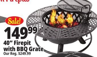 Ocean State Job Lot 40 firepit with bbq grate offer