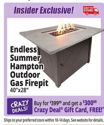 Ocean State Job Lot Endless summer hampton outdoor gas firepit offer