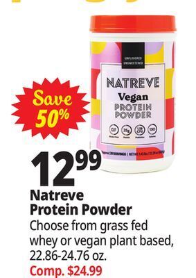 Ocean State Job Lot Natreve protein powder offer
