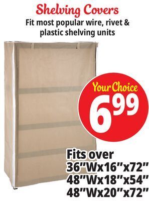 Ocean State Job Lot Shelving covers offer