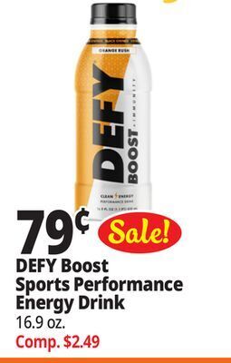 Ocean State Job Lot Defy boost sports performance energy drink offer