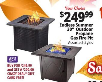 Ocean State Job Lot Endless summer 30 outdoor propane gas fire pit offer