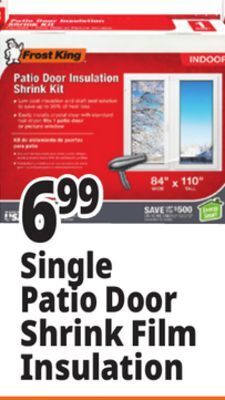Ocean State Job Lot Single patio door shrink film insulation offer