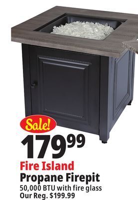 Ocean State Job Lot Fire island propane firepit offer