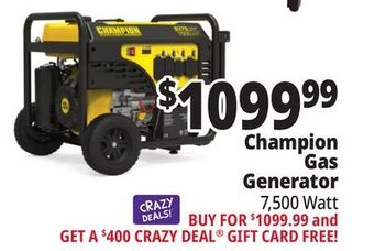 Ocean State Job Lot Champion gas gas generator offer