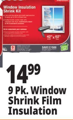 Ocean State Job Lot Frost king window insulation shrink kit, 9 count offer
