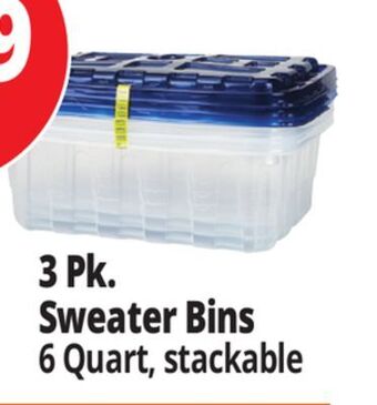 Ocean State Job Lot 3 pk. sweater bins offer