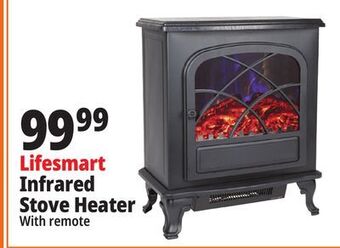 Ocean State Job Lot Lifesmart infrared electric fireplace stove heater with remote offer
