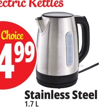 Ocean State Job Lot Century stainless steel electric tea kettle, 1.7 l offer