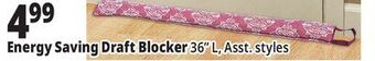 Ocean State Job Lot Energy saving draft blocker offer