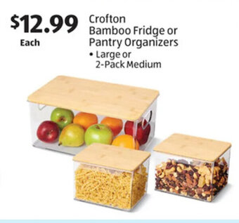 Aldi Crofton Bamboo Fridge or Pantry Organizers offer
