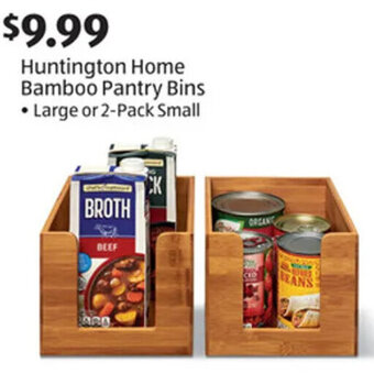 Aldi Huntington Home Bamboo Pantry Bins offer