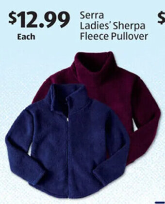 Aldi Serra Ladies' Sherpa Fleece Pullover offer