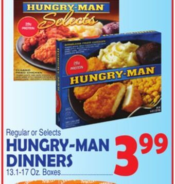 Bravo Supermarkets Hungry-man dinners offer