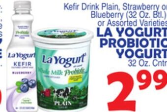 Bravo Supermarkets La yogurt probiotic yogurt 32 oz. cntr offer