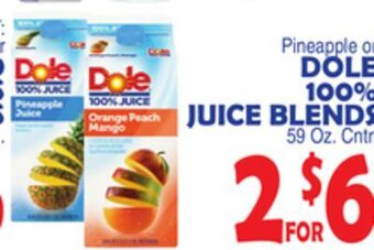 Bravo Supermarkets Dole 100% juice blends offer