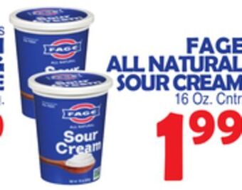 Bravo Supermarkets Fage all natural sour cream offer