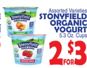 Bravo Supermarkets Stonyfield organic yogurt offer