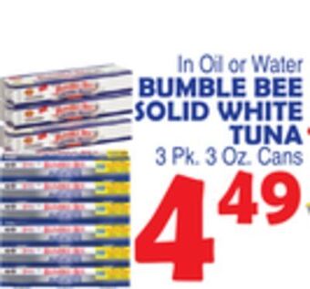 Bravo Supermarkets Bumble bee solid white tuna offer