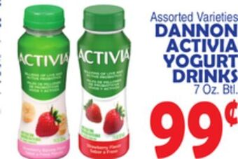 Bravo Supermarkets Dannon activia yogurt drinks offer