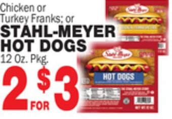 Bravo Supermarkets Stahl-meyer hot dogs offer