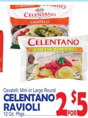Bravo Supermarkets Celentano ravioli offer