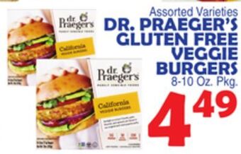 Bravo Supermarkets Dr. praeger's gluten free veggie burgers offer