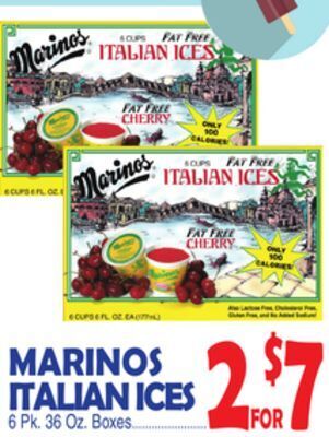 Bravo Supermarkets Marinos italian ices offer