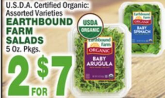Bravo Supermarkets Earthbound farm salads offer