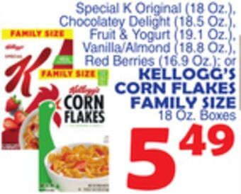 Bravo Supermarkets Kellogg's corn flakes family size offer