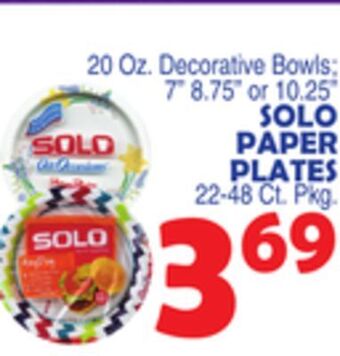 Bravo Supermarkets Solo paper plates offer