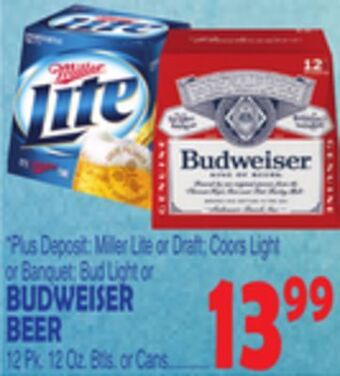 Bravo Supermarkets Budweiser beer offer