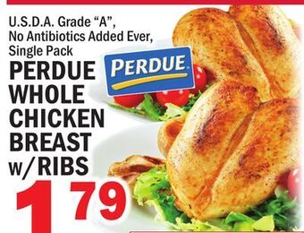 C Town Perdue whole chicken breast w/ribs offer