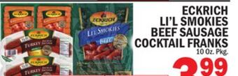 C Town Eckrich li'l smokies beef sausage cocktail franks offer