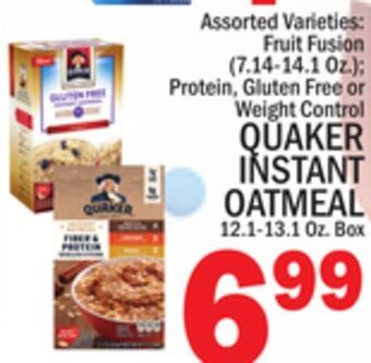 C Town Quaker instant oatmeal offer