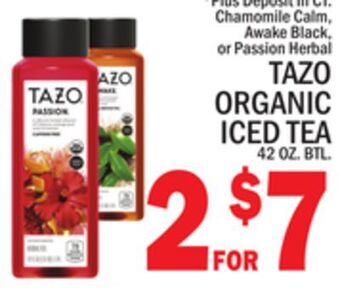 C Town Tazo organic iced tea offer