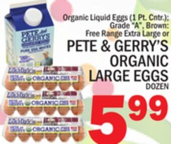 C Town Pete & gerry's organic large eggs offer
