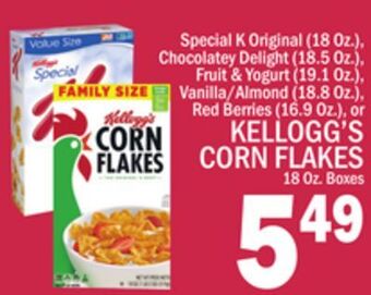 C Town Kellogg's corn flakes 18 oz. boxes offer